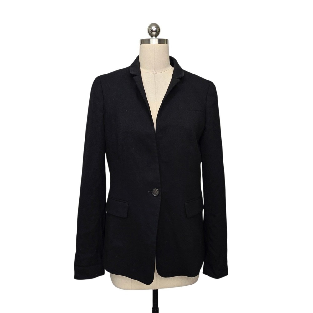 J.Crew Regent Blazer Black Single Button Tailored Jacket 8T Tall Professional